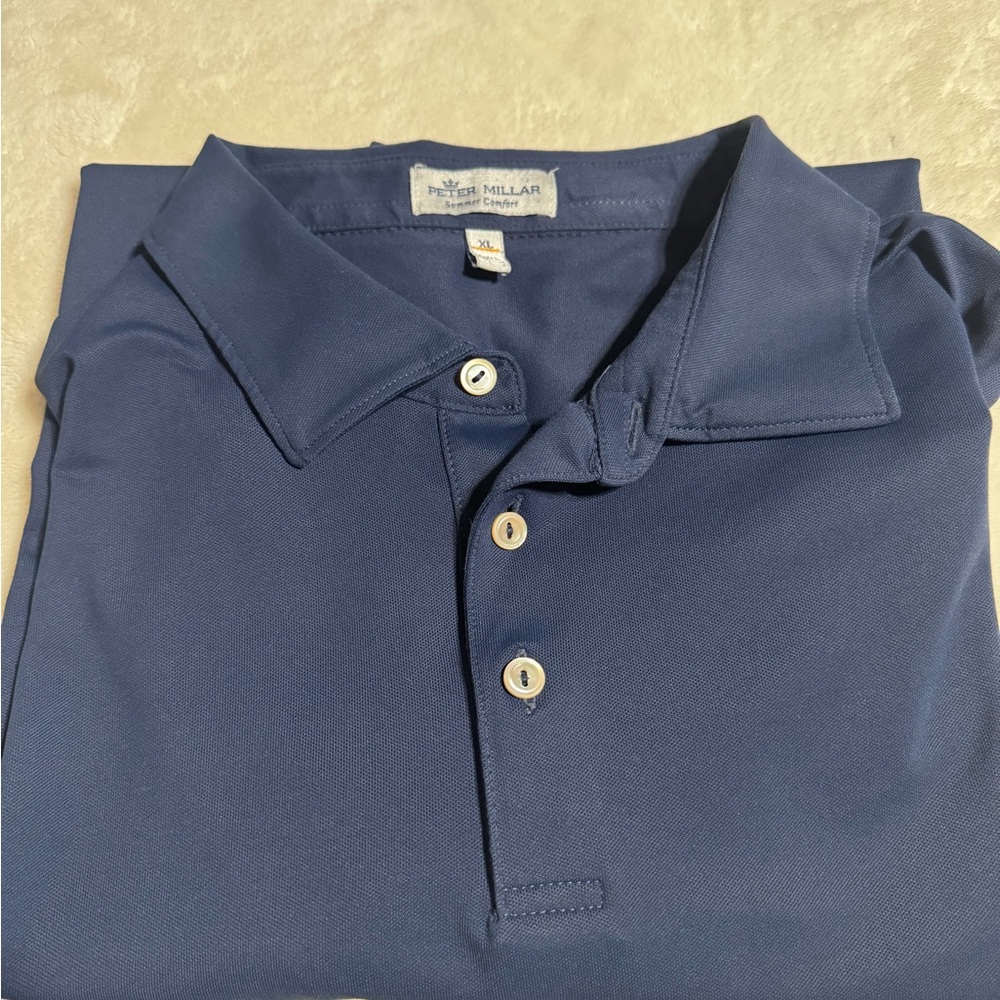 Peter Millar Men's Navy Polo Shirt